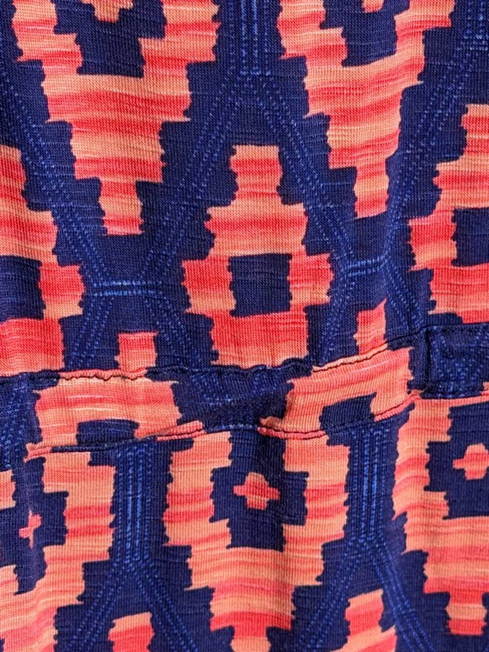 Tori Richard Honolulu Women's Navy and Coral Geo Print Dress Size M - Picture 11 of 11